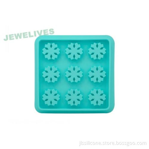Custom Size Silicone Snowflake Ice Cube Tray